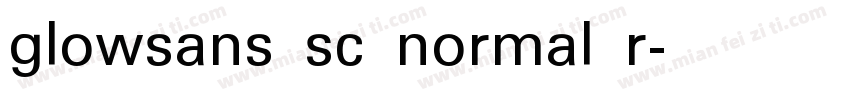 glowsans sc normal r字体转换